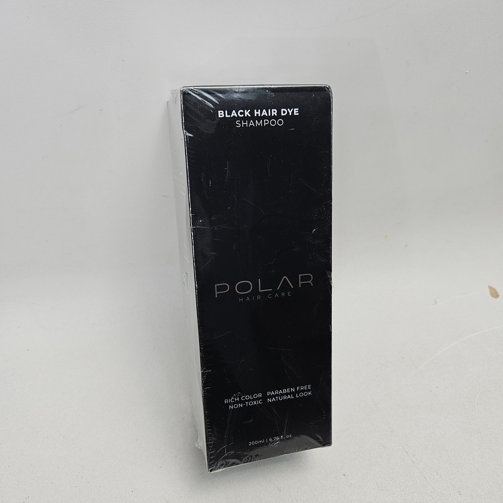 Polar Black Hair Dye Shampoo Rich Dark Color Non-toxic Natural Care 200ml/6.7 oz